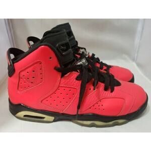 Red Air Jordan 6 Retro 384665-623 Size 7Y  Sneakers